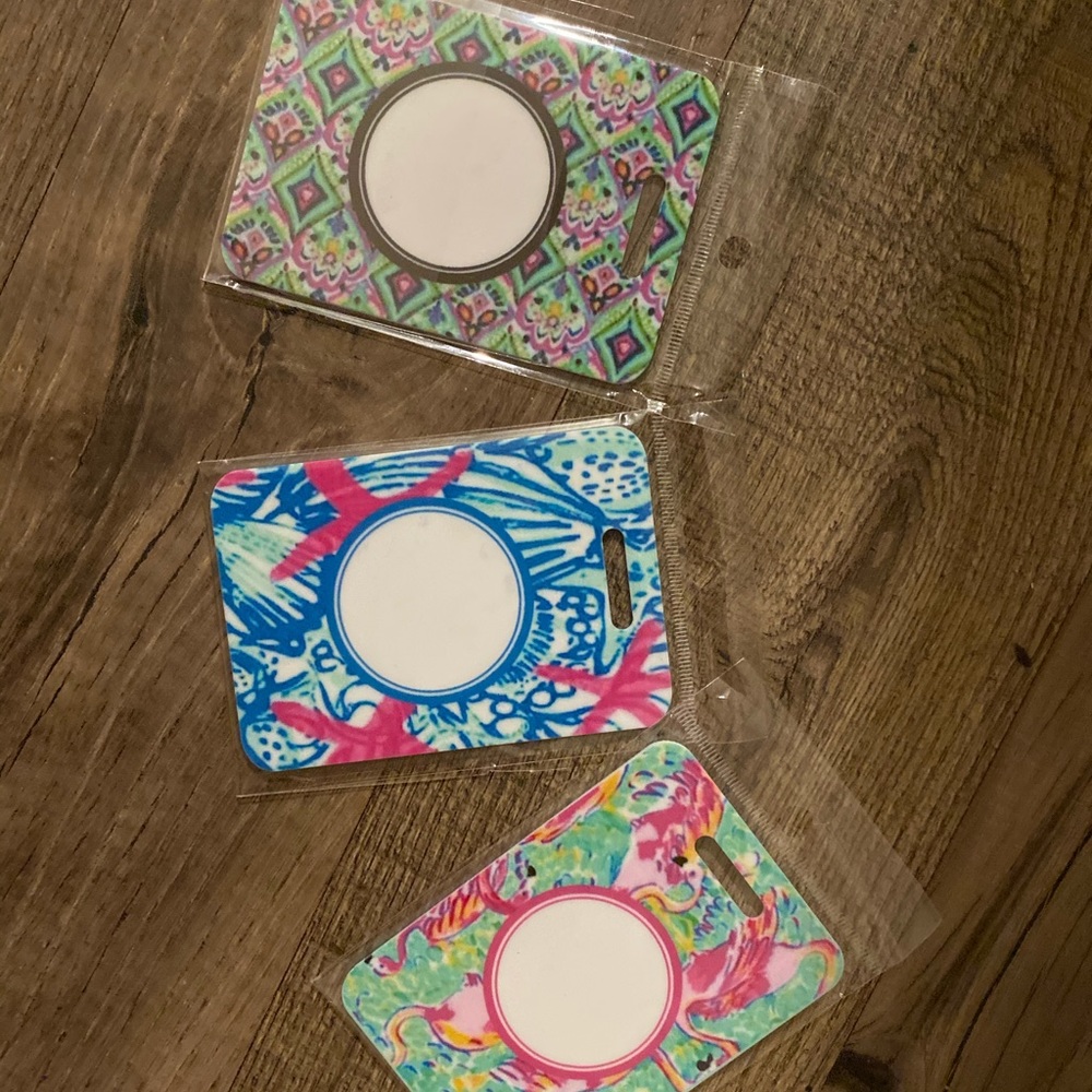 Preppy Patterned Luggage Tags - Monogram Option💕
